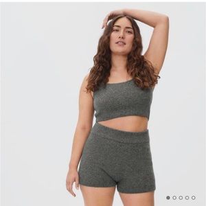 Everlane cozy tank & short 2 piece set BRAND NEW